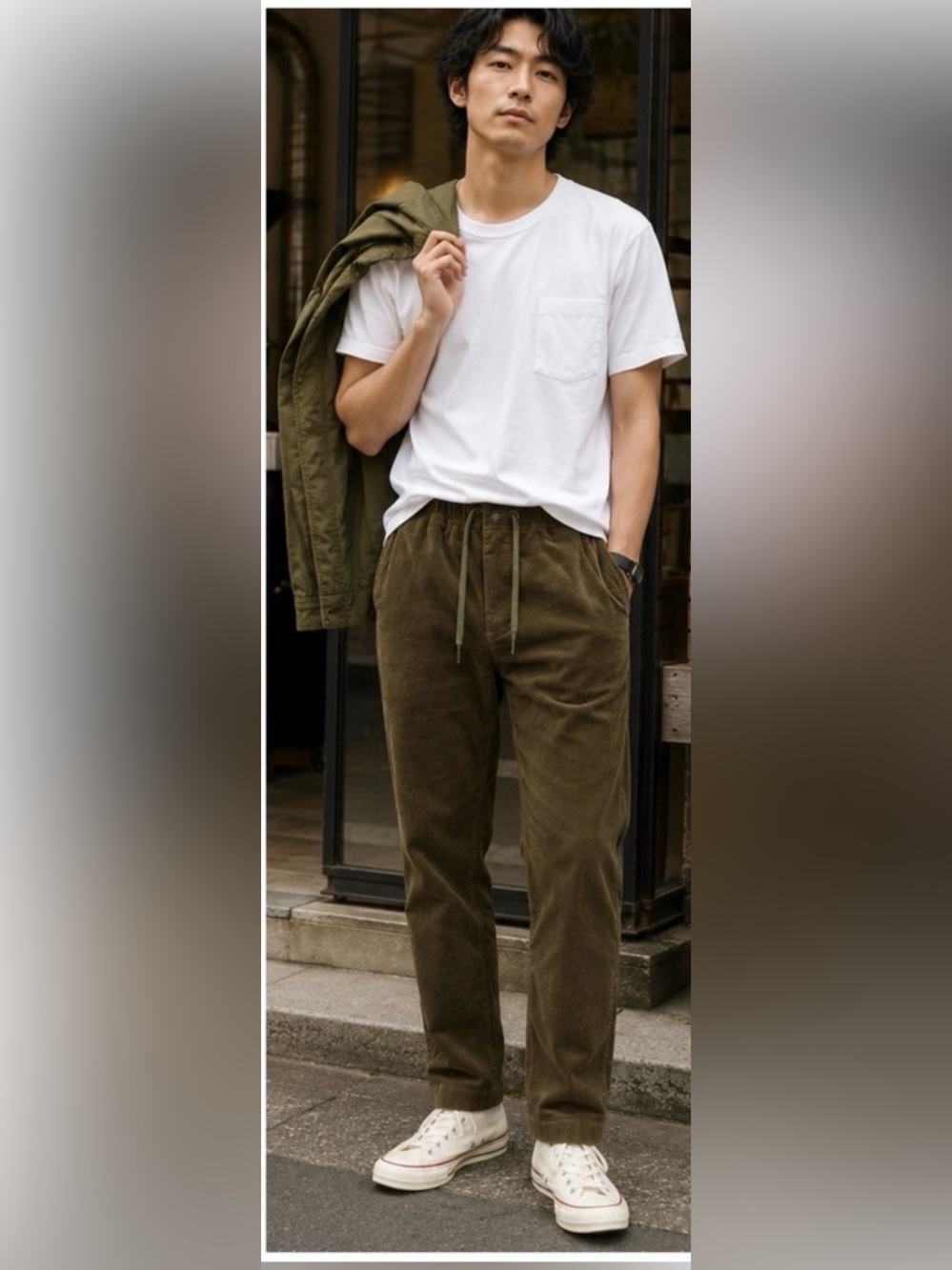 OrSlow New Yorker Stretch Corduroy Pants Brown
Tapered Drawstring Japan Size: L
